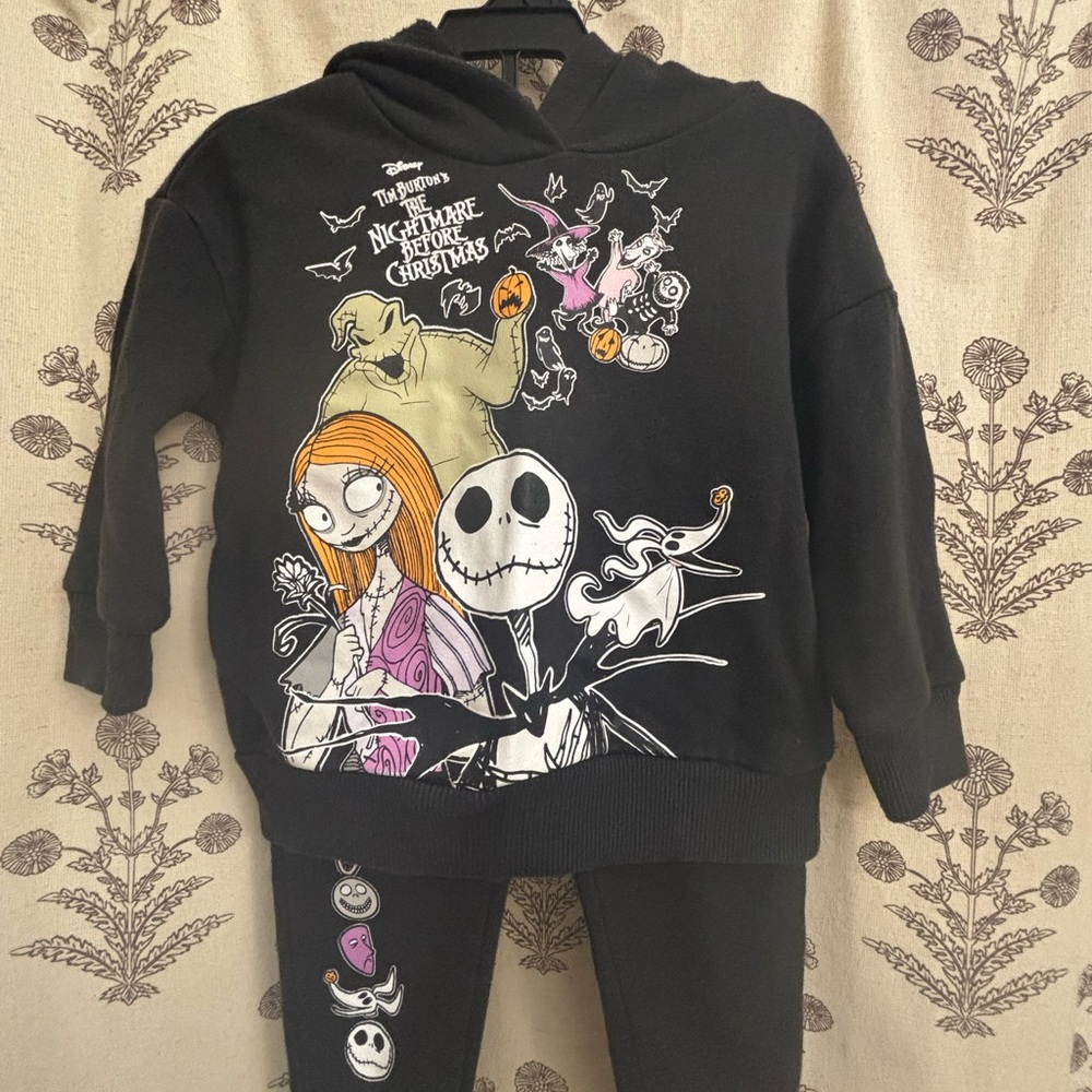 Disney Black Hoodie with Nightmare Before Christmas Design